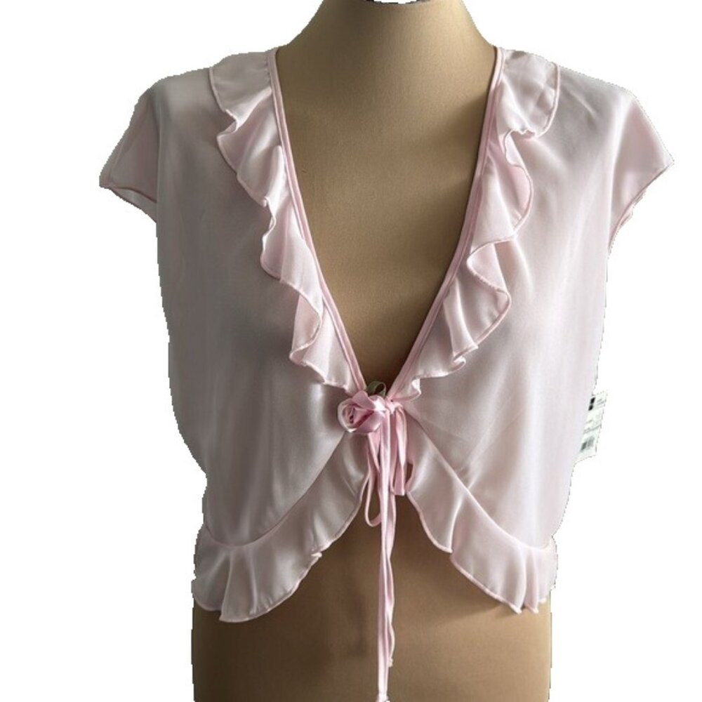 Delicates Lingerie Romantic Glamour Powder Pink Cover Up 4 Babydoll W Rose L